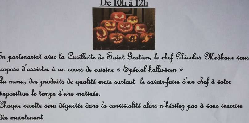 Cours de cuisine spécial Halloween Cours de cuisine
